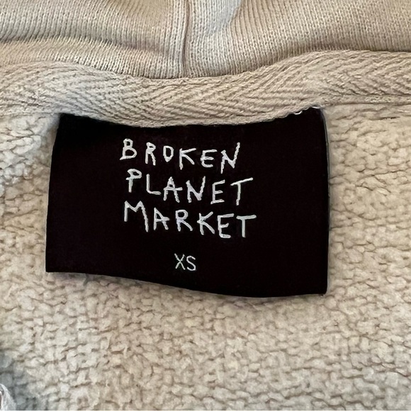 BROKEN PLANET MARKET OUTER SPACE FULL ZIP UP HOODIE SWEATSHIRT XS - Picture 14 of 14
